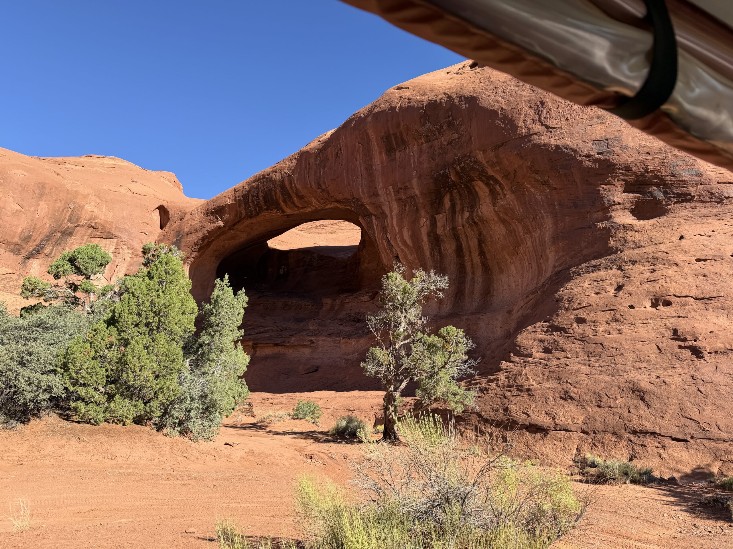 A natural arch in Mystery Valley.